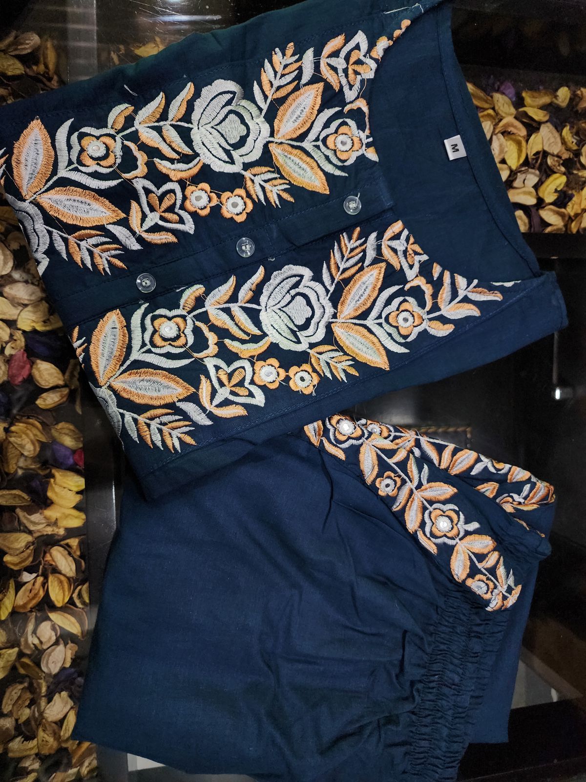 Luxurious Embroidered Cord Set with Complementary Pants