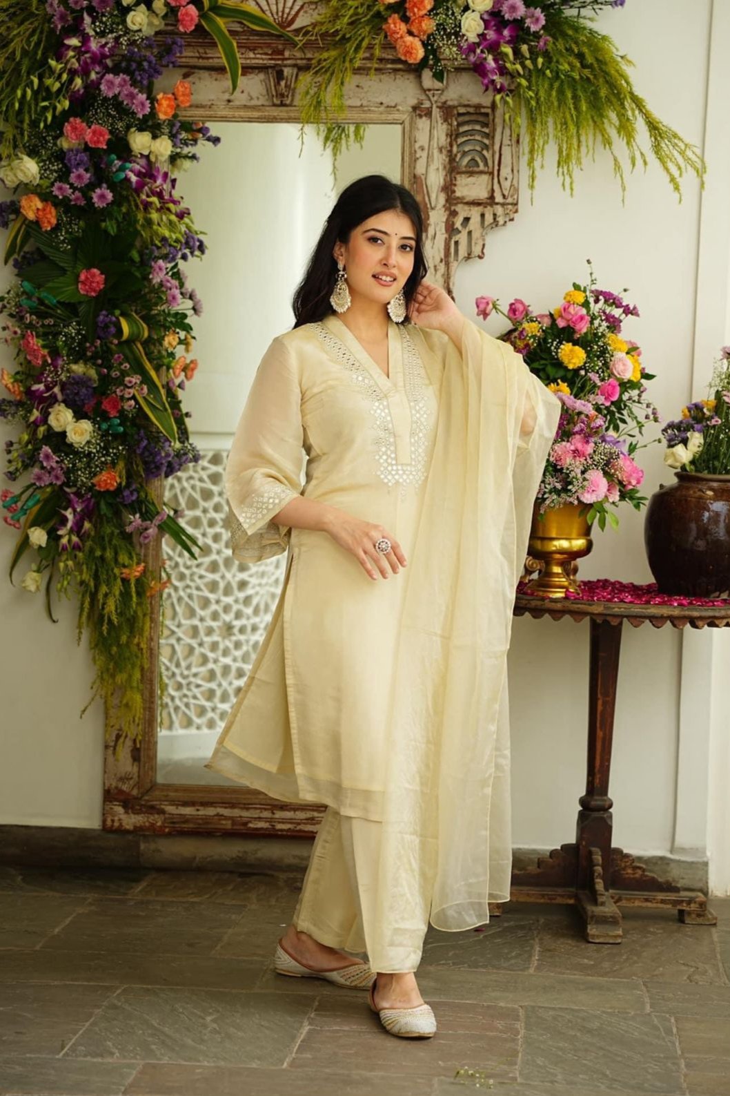 Golden Glow Chanderi Suit