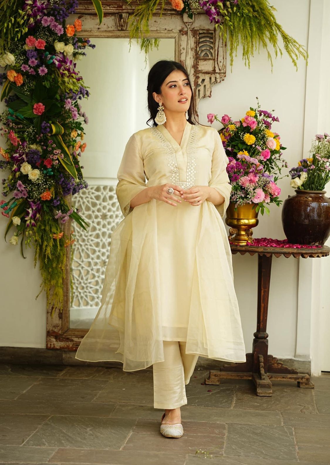 Golden Glow Chanderi Suit