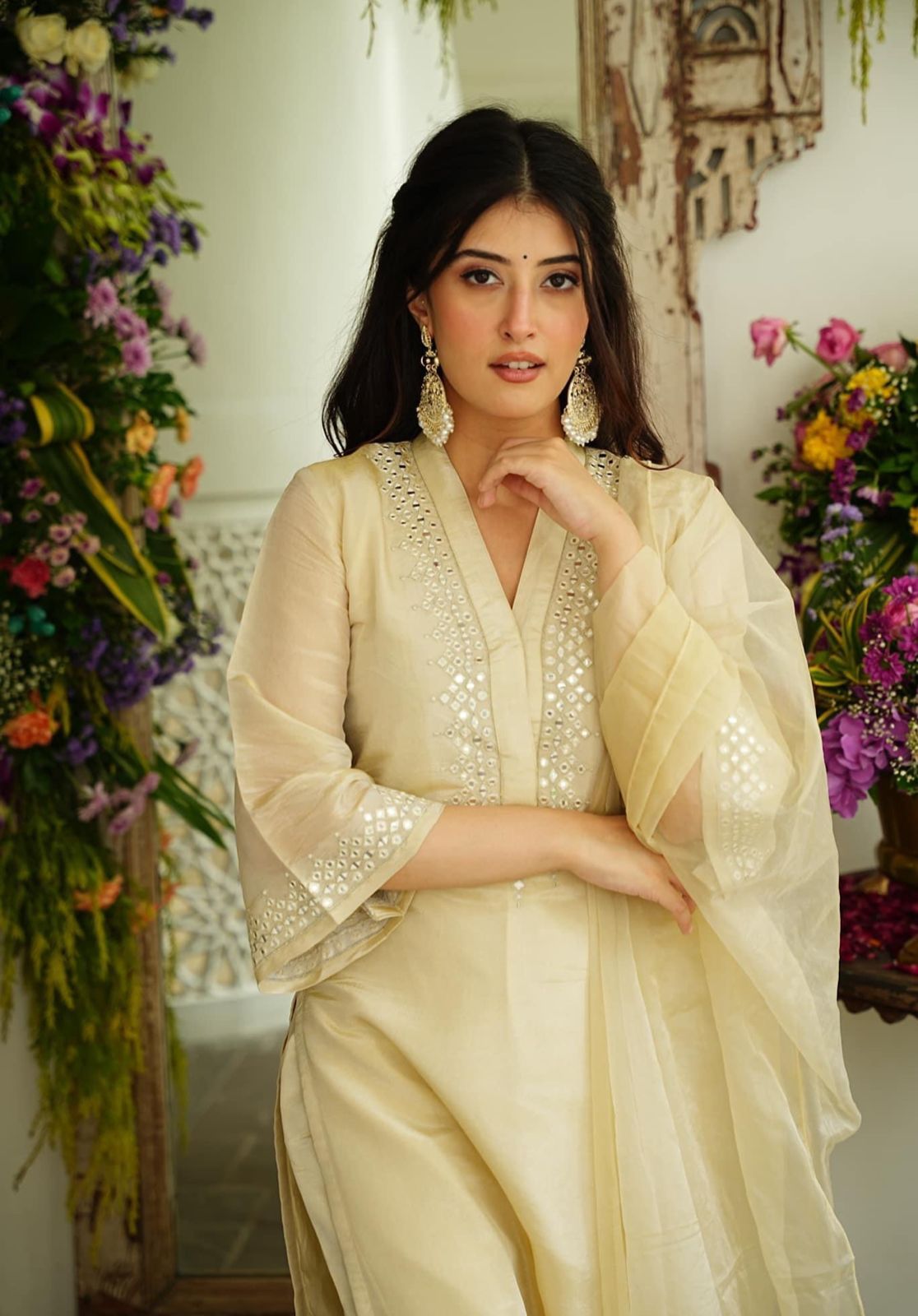 Golden Glow Chanderi Suit