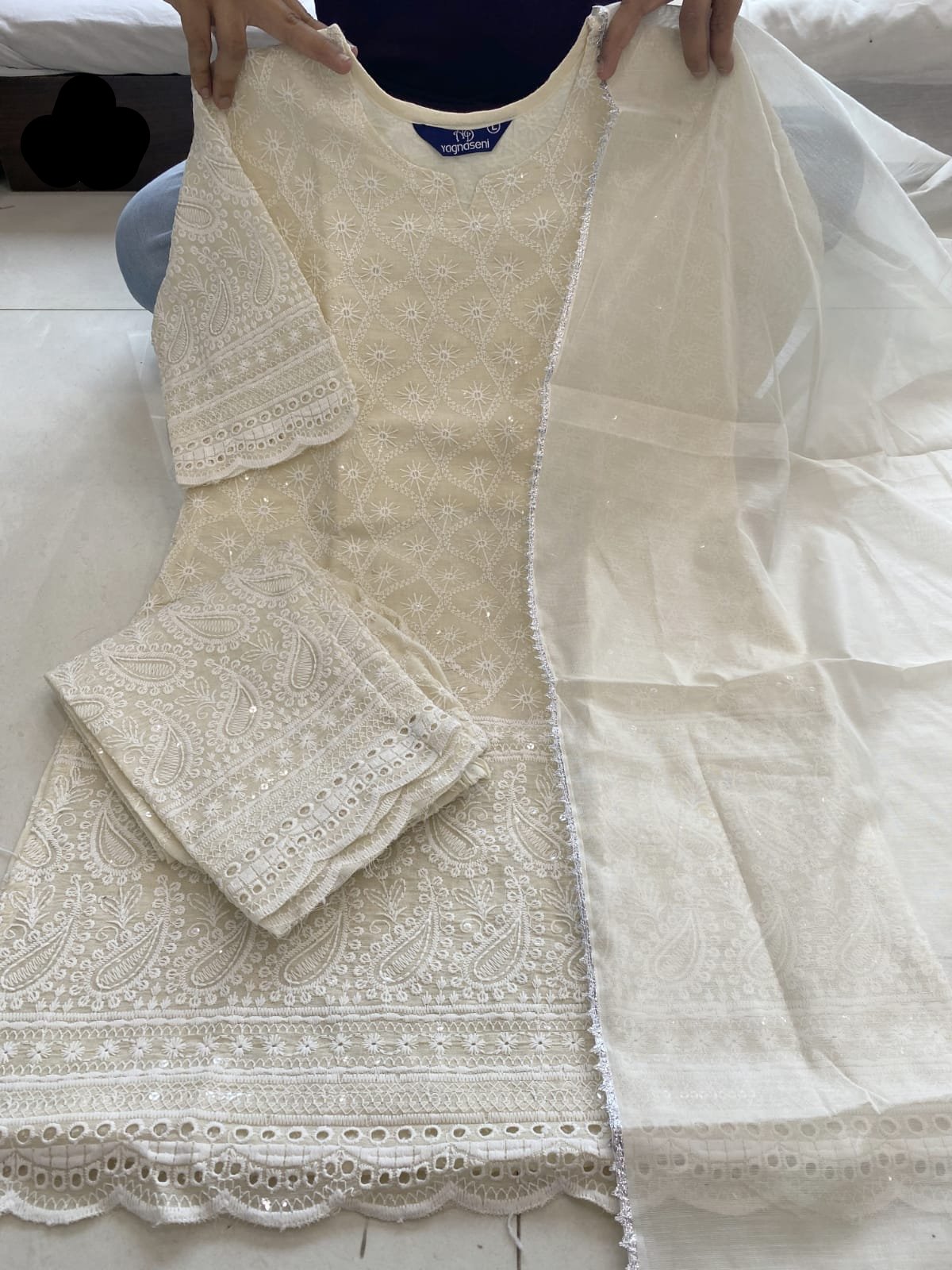 Ethereal Grace Chikankari Cotton Set