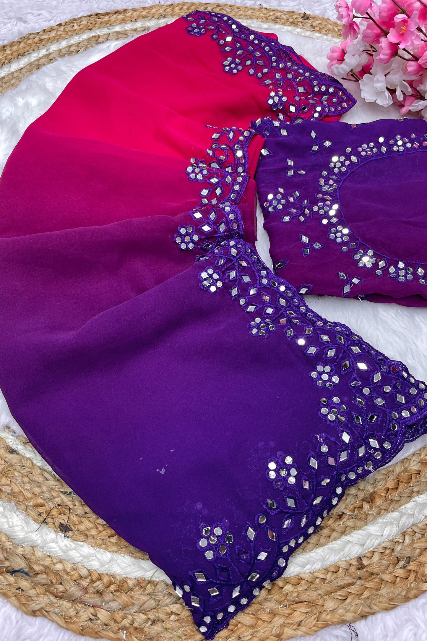 Reflections in Georgette Saree