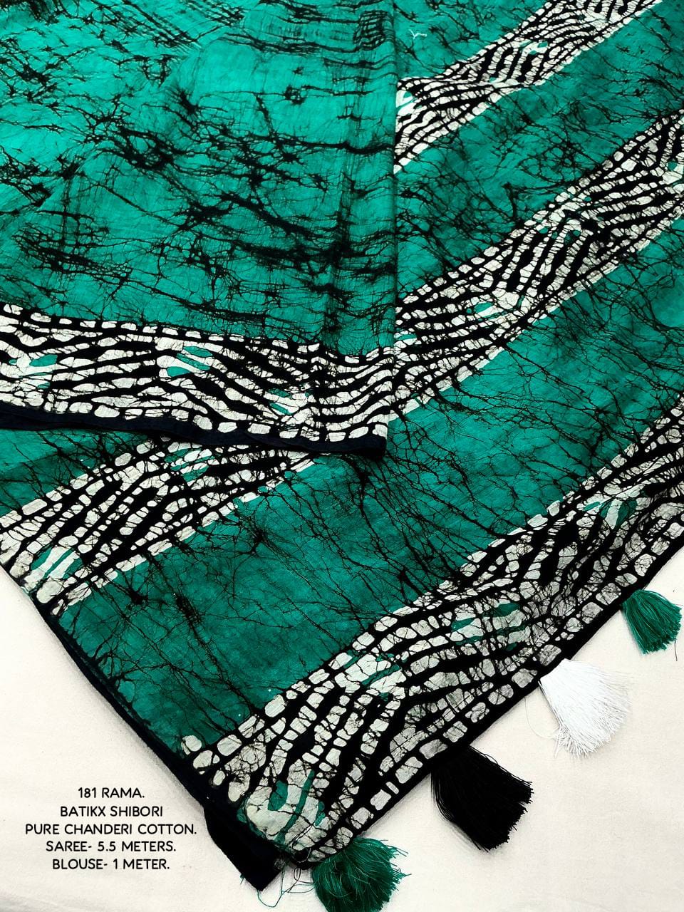 Rose Petal Batik Cotton Saree