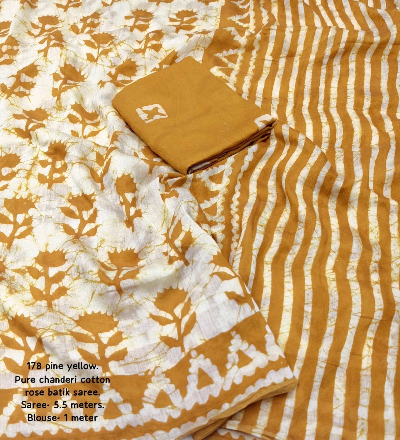 Rose Petal Batik Cotton Saree
