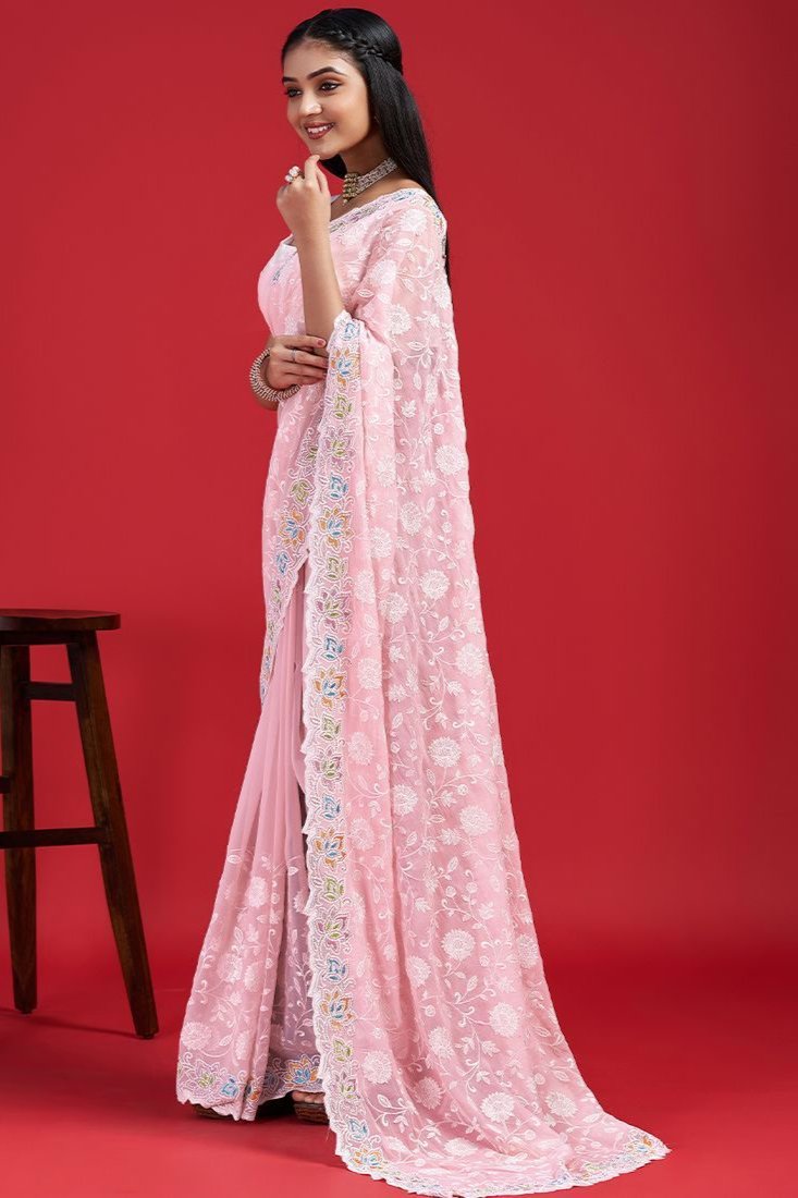 Sakura Elegance Georgette Saree