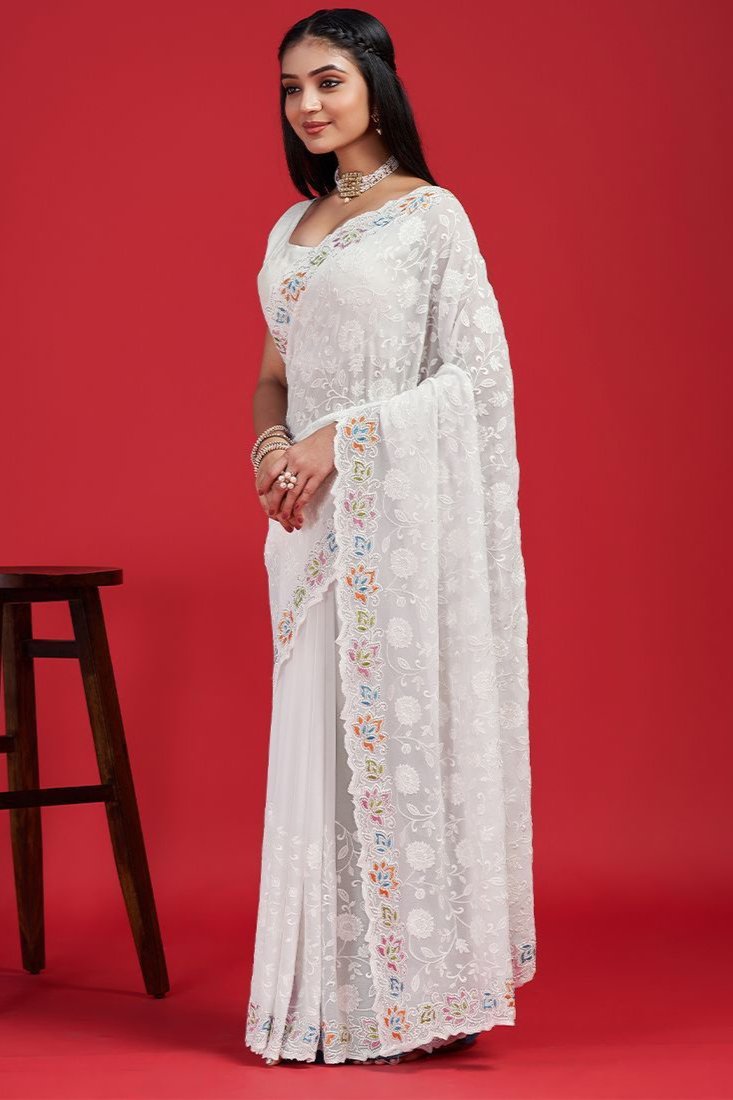 Sakura Elegance Georgette Saree