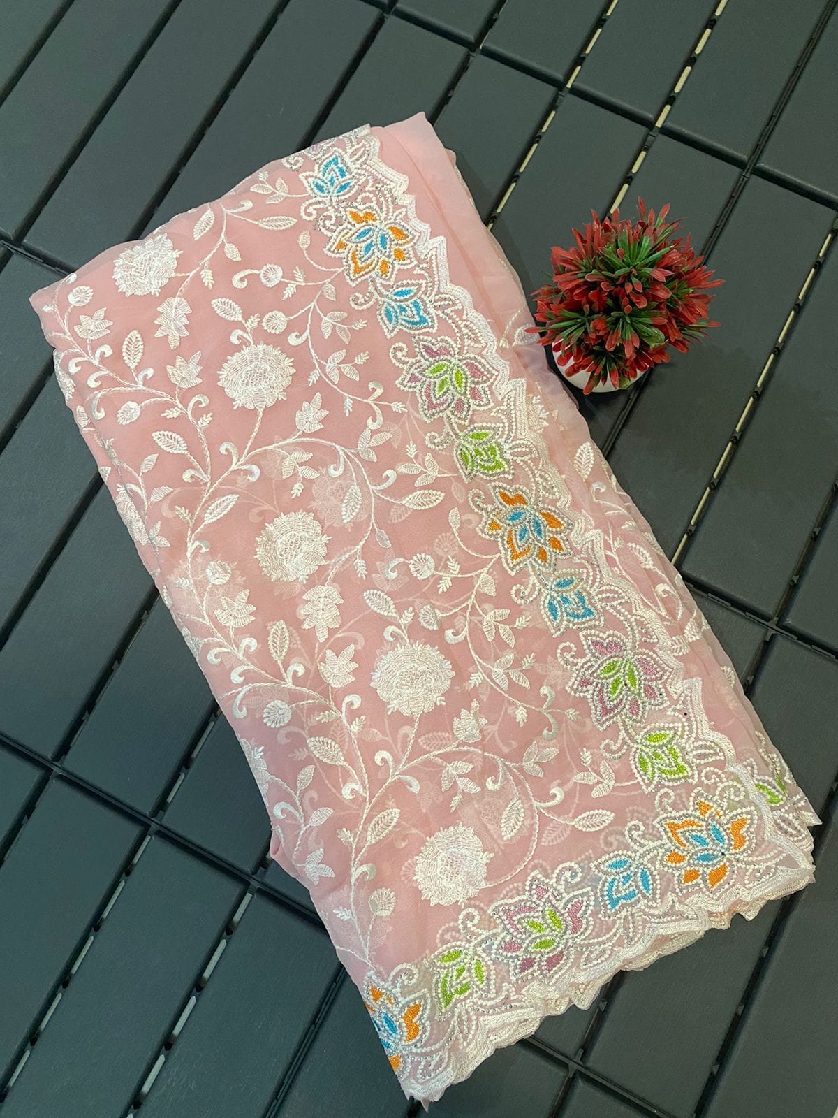Sakura Elegance Georgette Saree