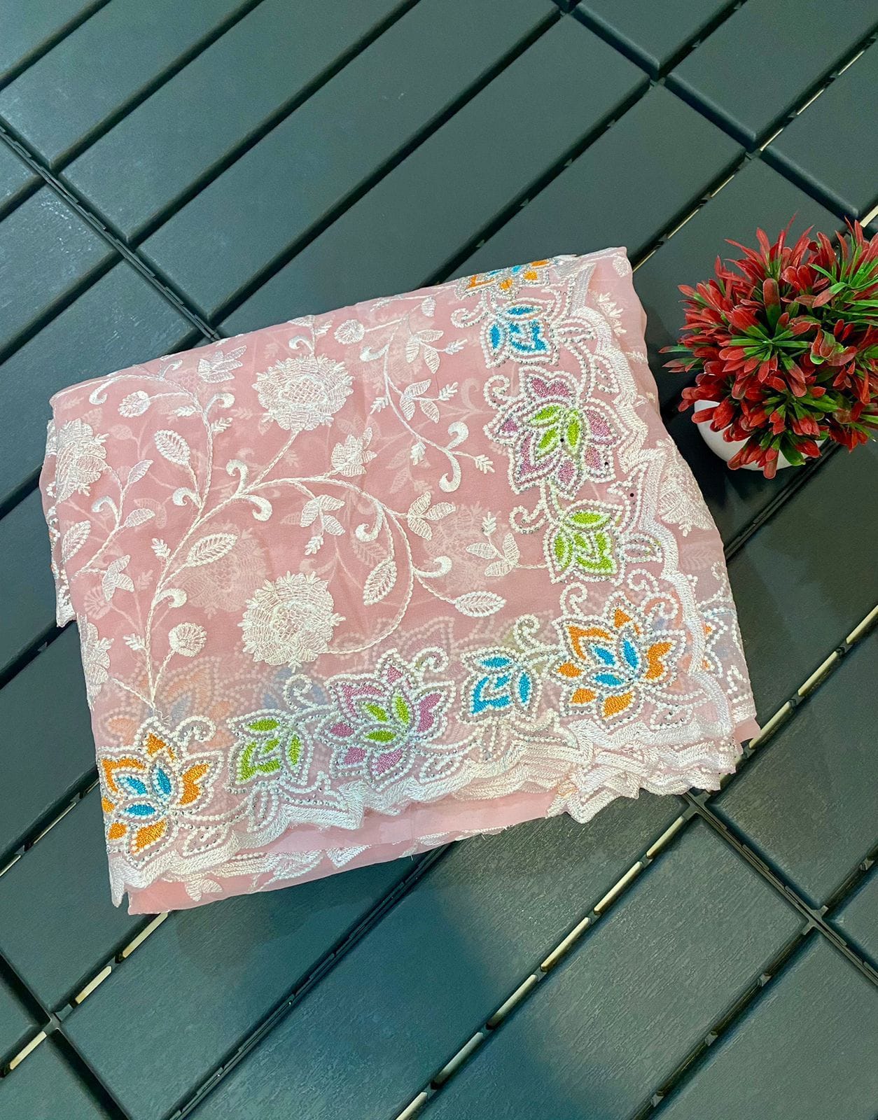 Sakura Elegance Georgette Saree