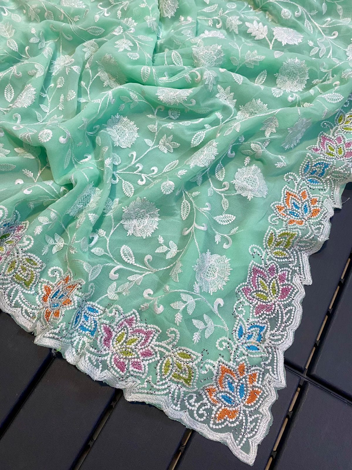 Sakura Elegance Georgette Saree