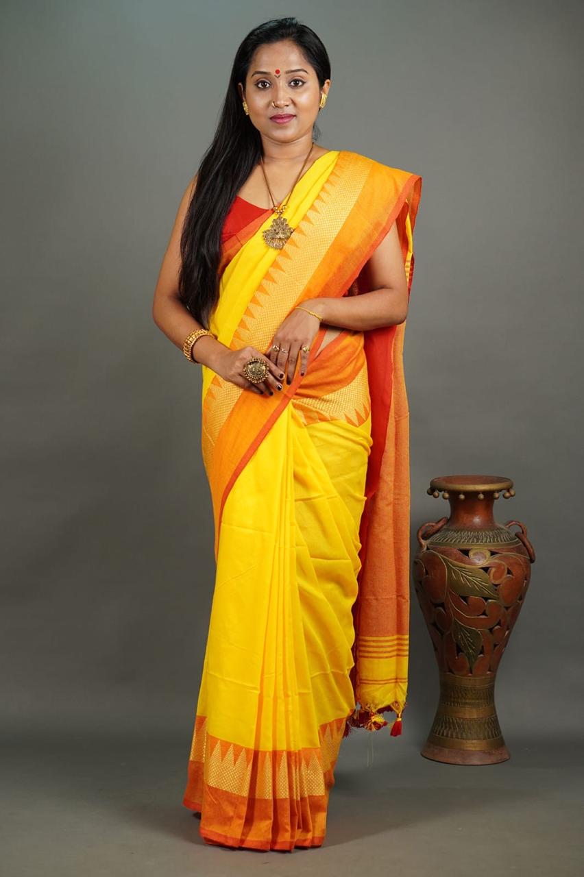 Royal Horizon Khadi Cotton Saree