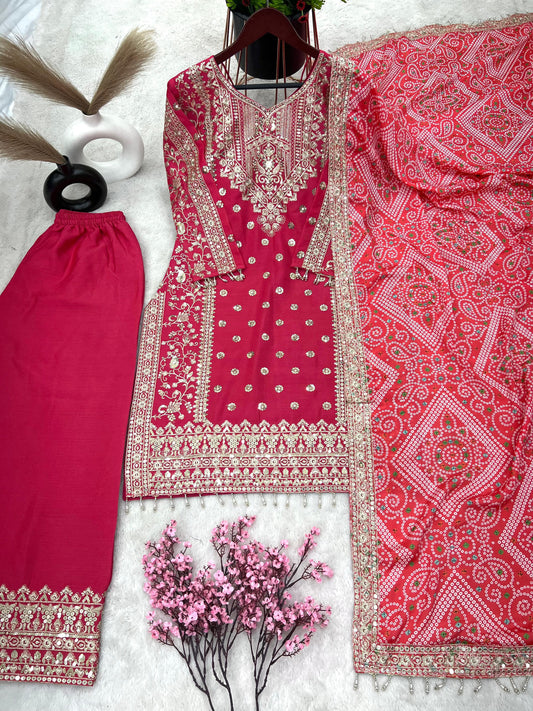 Royal Allure Top Bottom And Dupatta Set