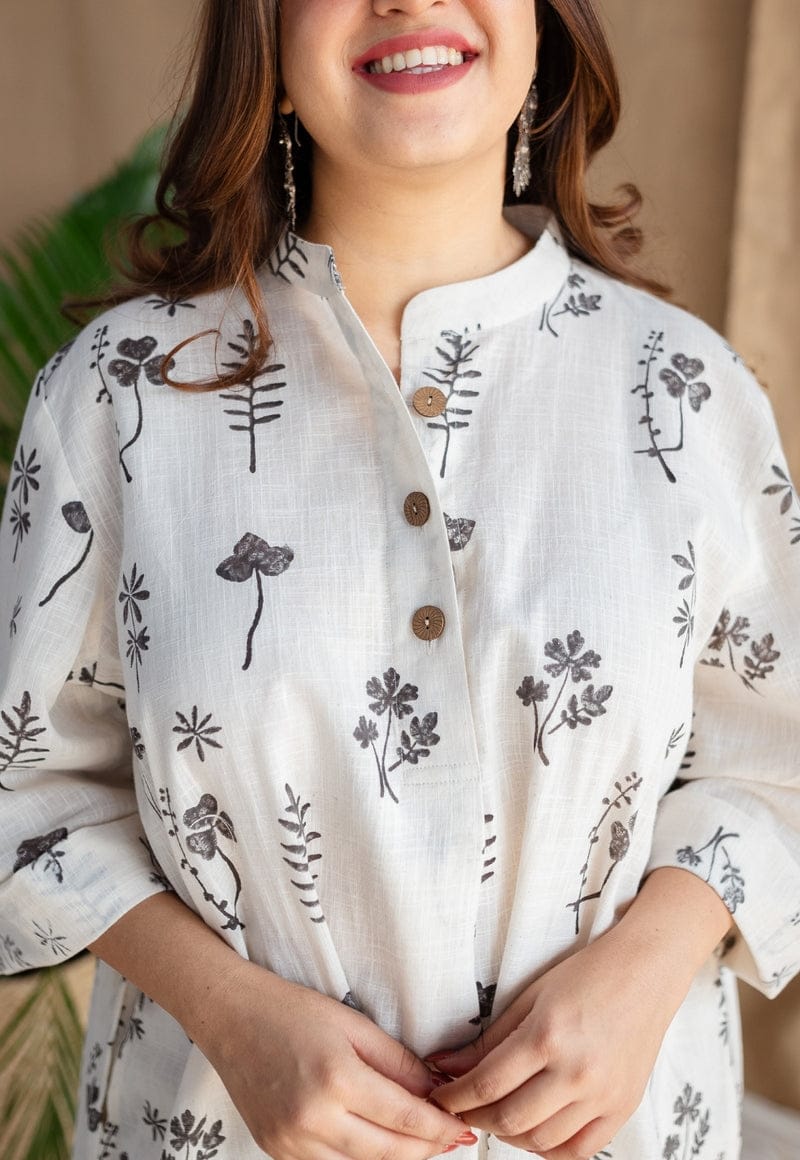Light of Wisdom Cotton Kurti Set