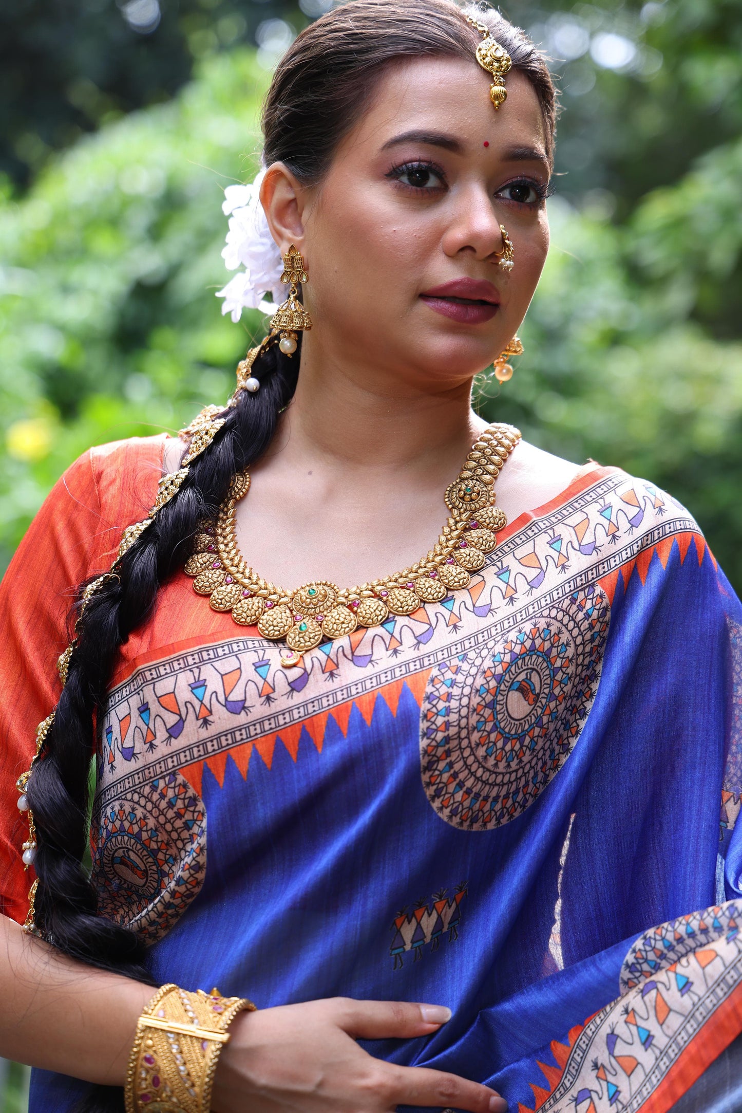 Heritage Artistry Madhubani Tussar Silk Saree