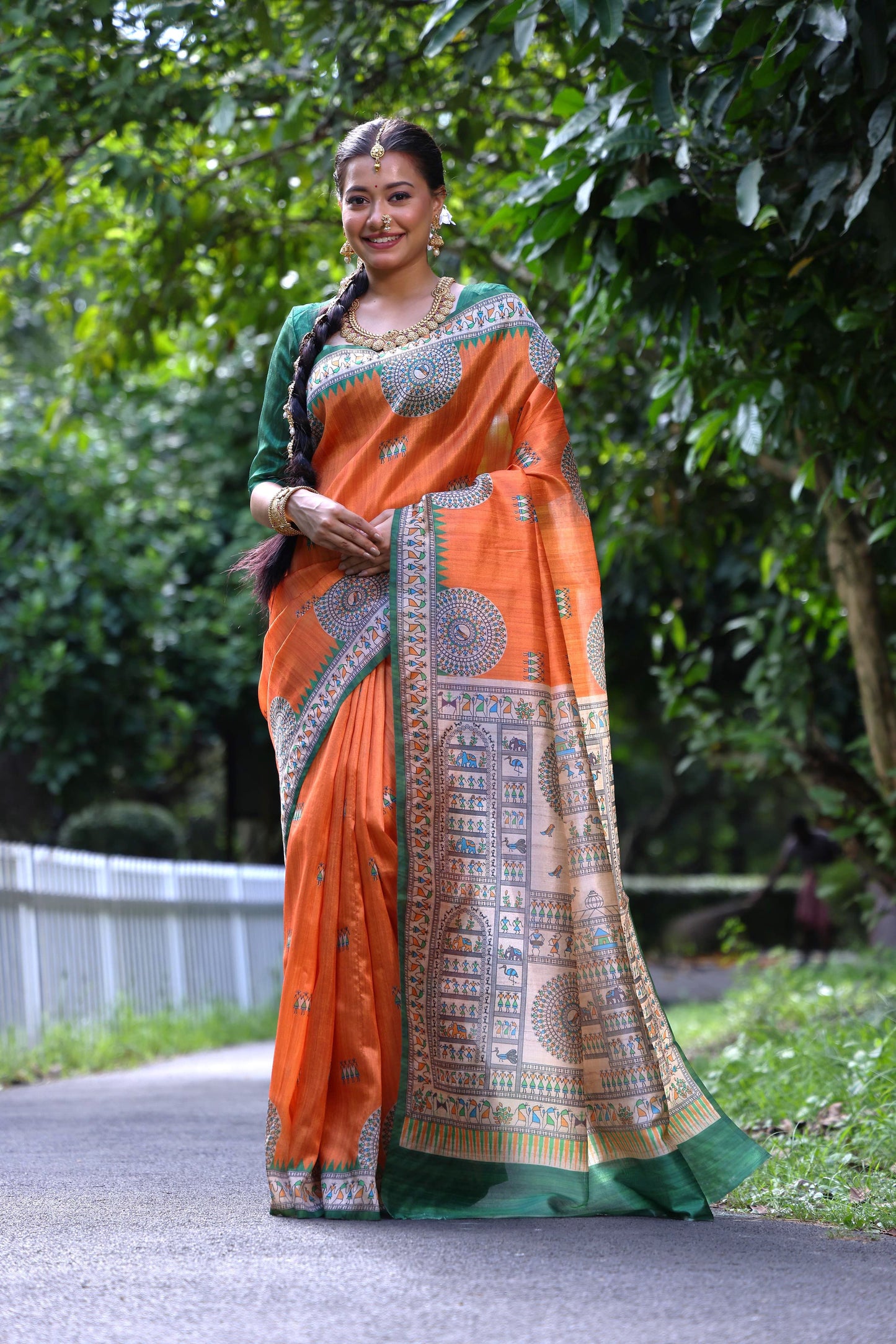 Heritage Artistry Madhubani Tussar Silk Saree
