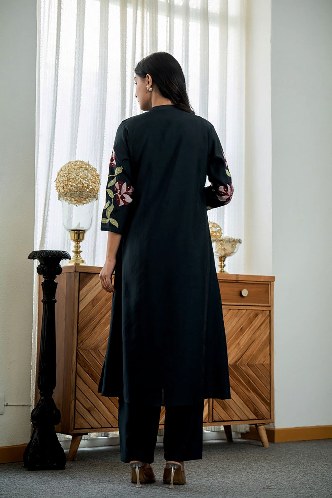 Graceful Pleats Cotton Kurti Set