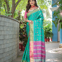 Premium Soft Patola Silk Saree with Rich Pallu & Zari Border