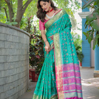 Premium Soft Patola Silk Saree with Rich Pallu & Zari Border