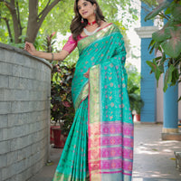 Premium Soft Patola Silk Saree with Rich Pallu & Zari Border