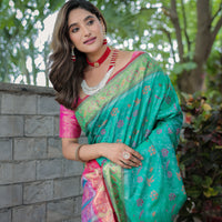 Premium Soft Patola Silk Saree with Rich Pallu & Zari Border