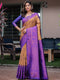 Luxe Banarsi Silk Saree with Designer Tassels and Dual Satin Effect