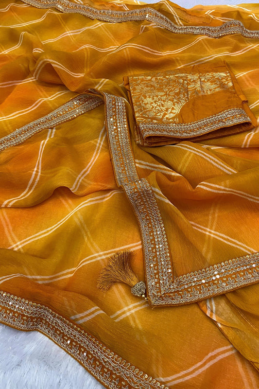 Chiffon Charm Lehriya Saree