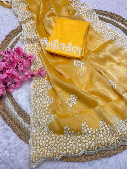 Sequined Splendor Saree