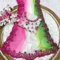 Reflections in Georgette Saree