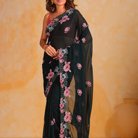 Luminous Legacy Georgette Silk Saree