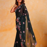 Luminous Legacy Georgette Silk Saree