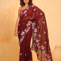 Luminous Legacy Georgette Silk Saree