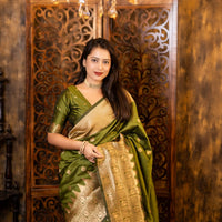 Peacock Symphony Woven Saree