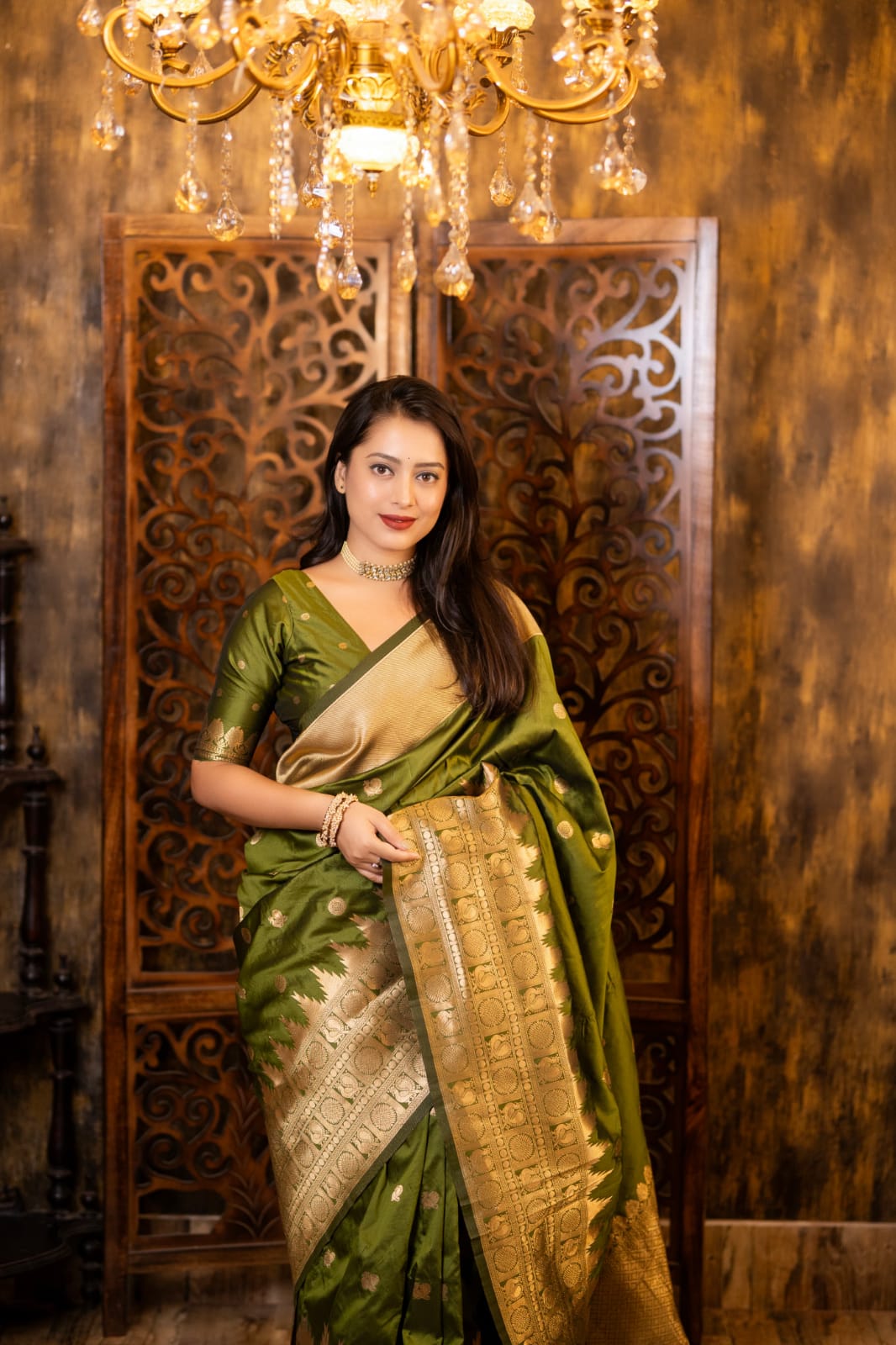 Peacock Symphony Woven Saree