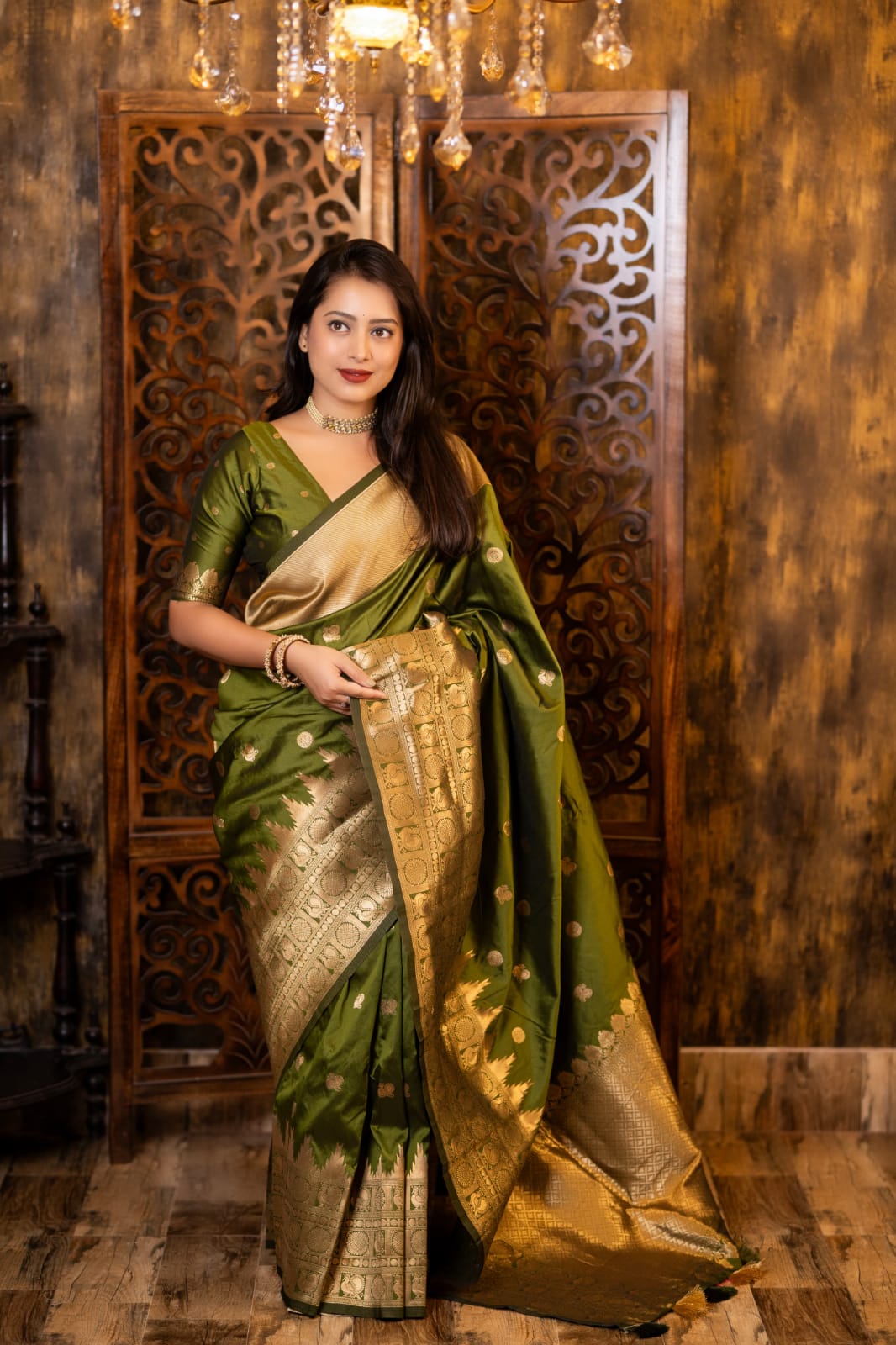 Peacock Symphony Woven Saree