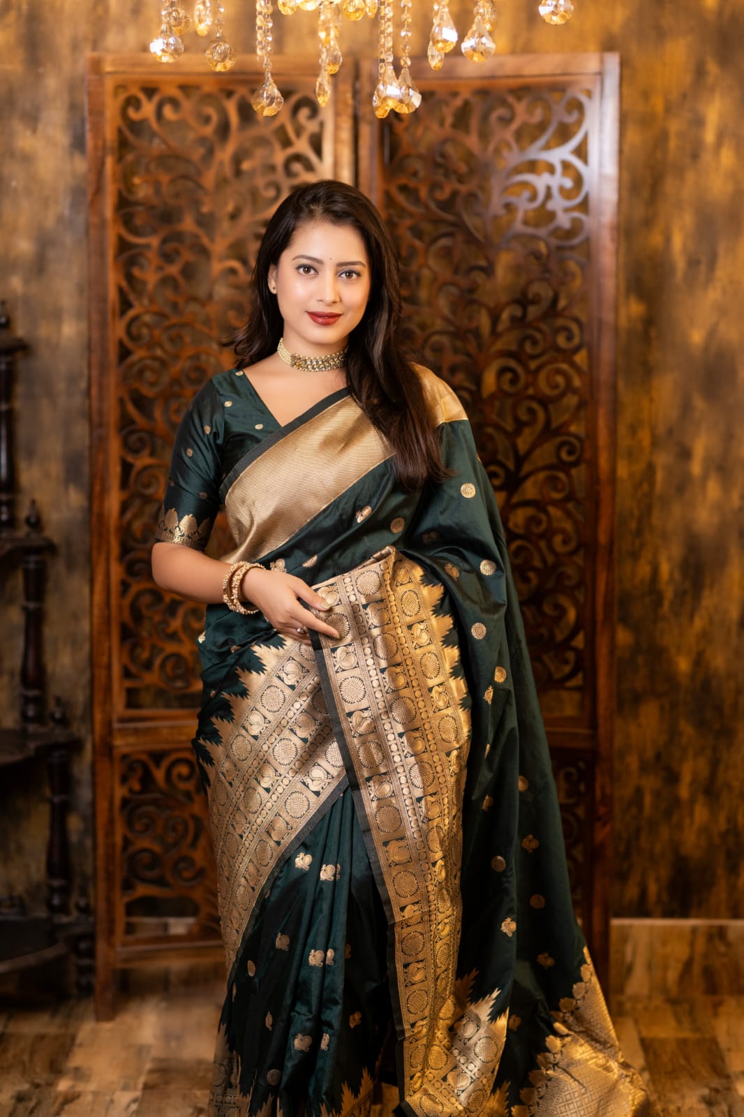 Peacock Symphony Woven Saree