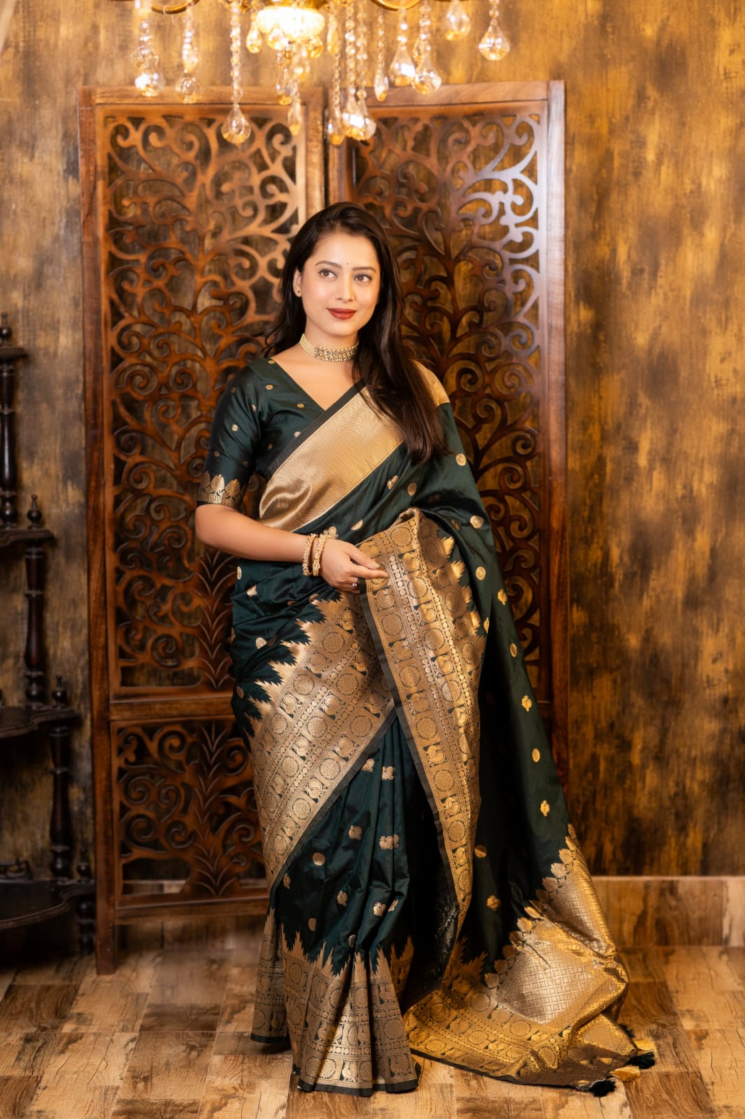 Peacock Symphony Woven Saree