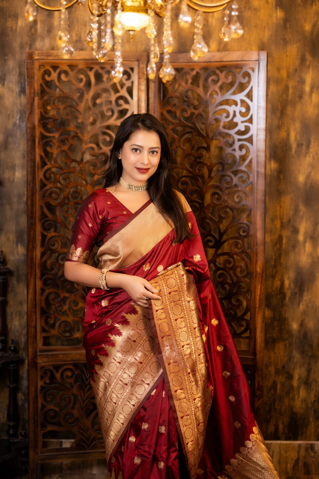 Peacock Symphony Woven Saree