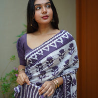 Rose Petal Batik Cotton Saree