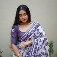 Rose Petal Batik Cotton Saree