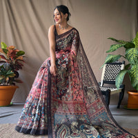 Tassel Touch Kalamkari Saree