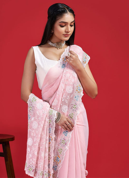 Sakura Elegance Georgette Saree