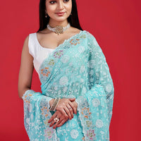 Sakura Elegance Georgette Saree