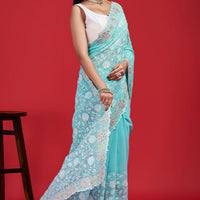 Sakura Elegance Georgette Saree