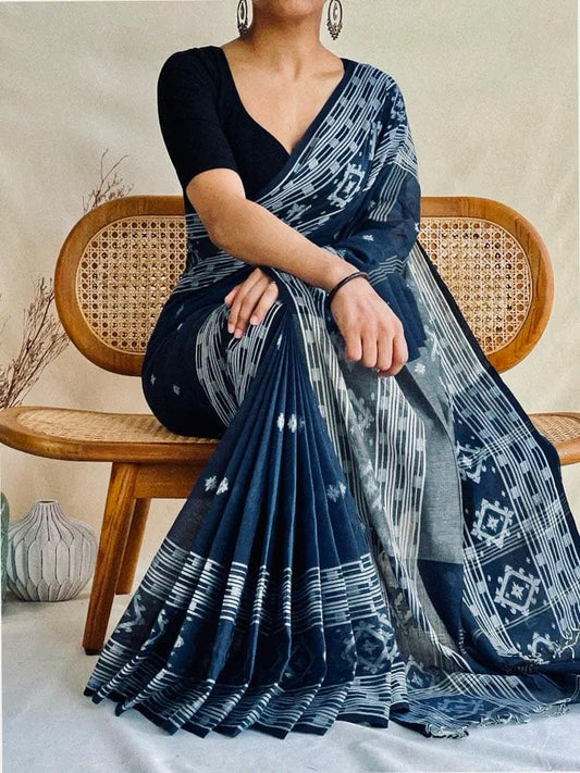 Neelanjana Heritage Cotton Saree