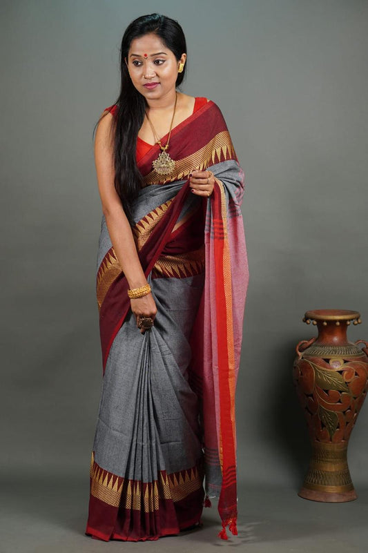 Royal Horizon Khadi Cotton Saree