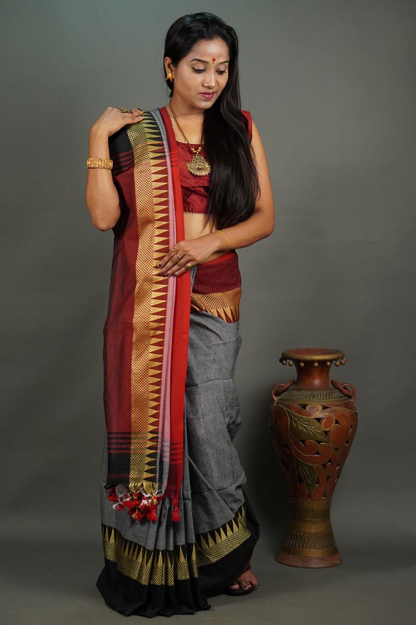 Royal Horizon Khadi Cotton Saree