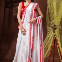 Shwetambara Khadi Cotton Saree