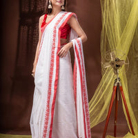 Shwetambara Khadi Cotton Saree