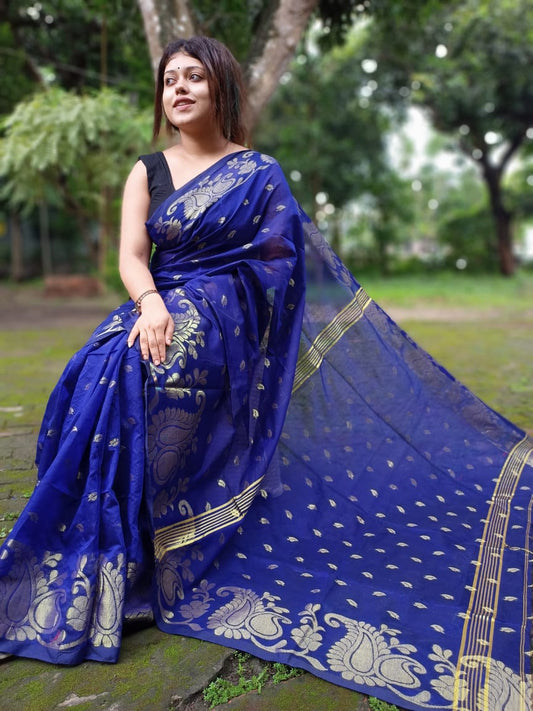 Cotton Silk Jamdani Saree