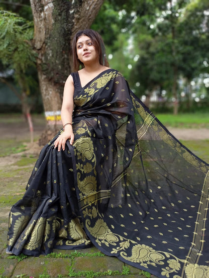 Cotton Silk Jamdani Saree