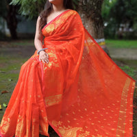 Cotton Silk Jamdani Saree